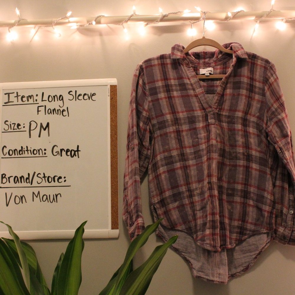 Women's Long Sleeve Flannel Pullover